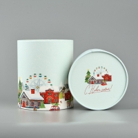 Коробка подарочная круглая &laquo;С Новым годом!&raquo;, 12 х 16 см, Новый год