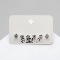 Пусеты 3 пары &laquo;Летние истории&raquo; сердца, цветные