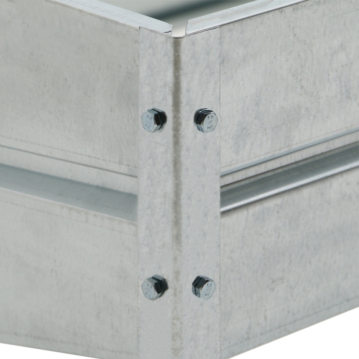 Грядка скатная оцинкованная, наклонная, 200 &times; 80 см, высота бортика 15-34 см, Greengo