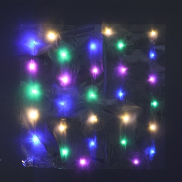 Плёнка упаковочная с гирляндой &laquo;Разноцветная&raquo;, 60 х 60 см