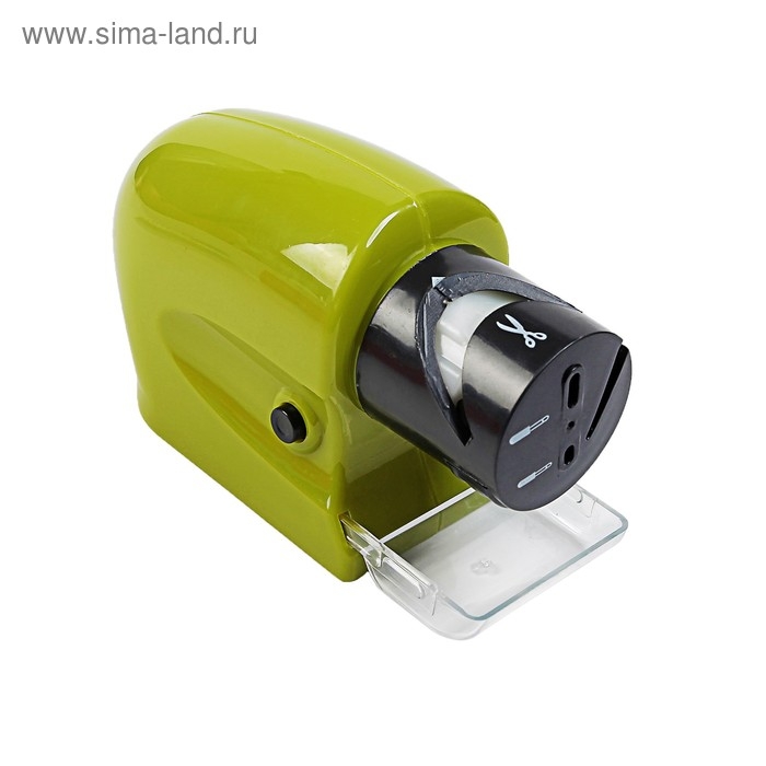 Ножеточка Luazon LTE-02, электрическая, для ножей/ножниц/отвёрток, 4хАА (не в ком.), зелёная