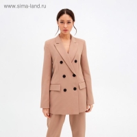Пиджак женский двубортный MIST размер 46, цвет бежевый Пиджак женский двубортный MIST размер 46, цвет бежевый