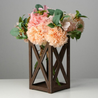 Кашпо деревянное 14×14×26 см "Фонарь Хай-тек Прованс", коричневый Кашпо деревянное 14×14×26 см "Фонарь Хай-тек Прованс", коричневый