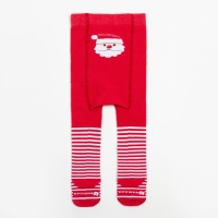 Новый год.Колготки Крошка Я "Дед Мороз", красный, рост 62-68 см Новый год.Колготки Крошка Я "Дед Мороз", красный, рост 62-68 см