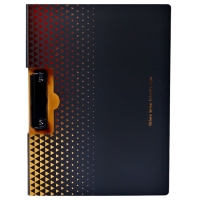 Папка с прижимом формат А4 пластик1400мкр,Черная с металлизированой отделкой МИКС Папка с прижимом формат А4 пластик1400мкр,Черная с металлизированой отделкой МИКС