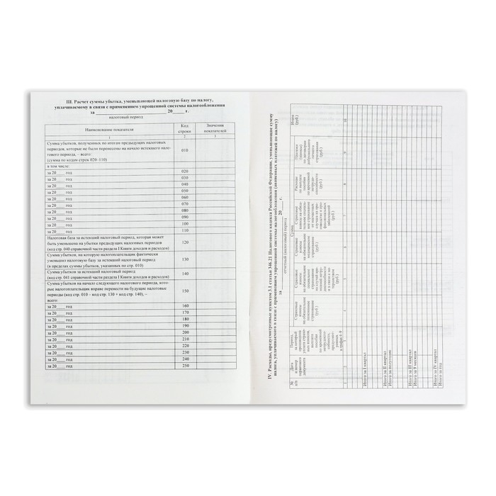 Журнал учета доходов и расходов организаций и ИП, А4 20 листов