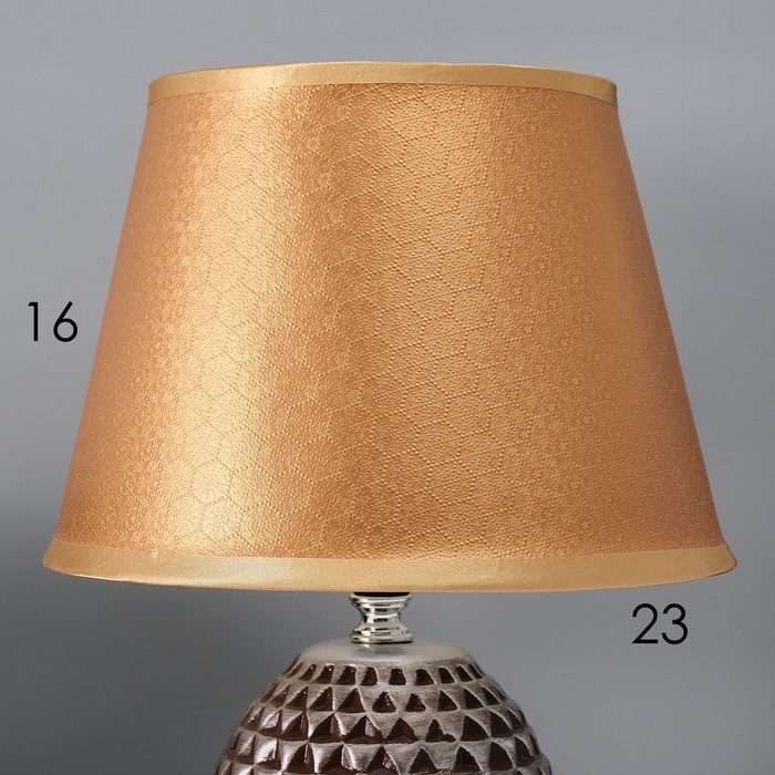 Настольная лампа с абажуром RISALUX &laquo;Джейн&raquo;, Е14, 40 Вт, коричневый, 22.5&times;22.5&times;31.5 см