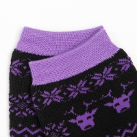 Носки махровые, цвет чёрный/сиреневый, размер 23-25 Носки махровые, цвет чёрный/сиреневый, размер 23-25