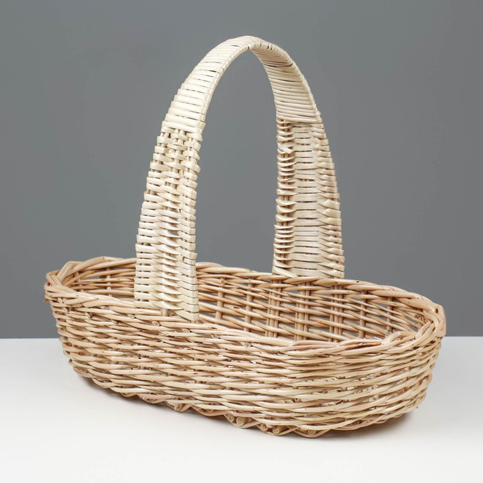 Корзина продуктовая, 37&times;16&times;8/27 см, ручное плетение, ива