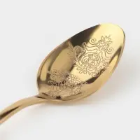 Набор ложек чайных 6 шт "Эмили" 13,2 см, цвет золото