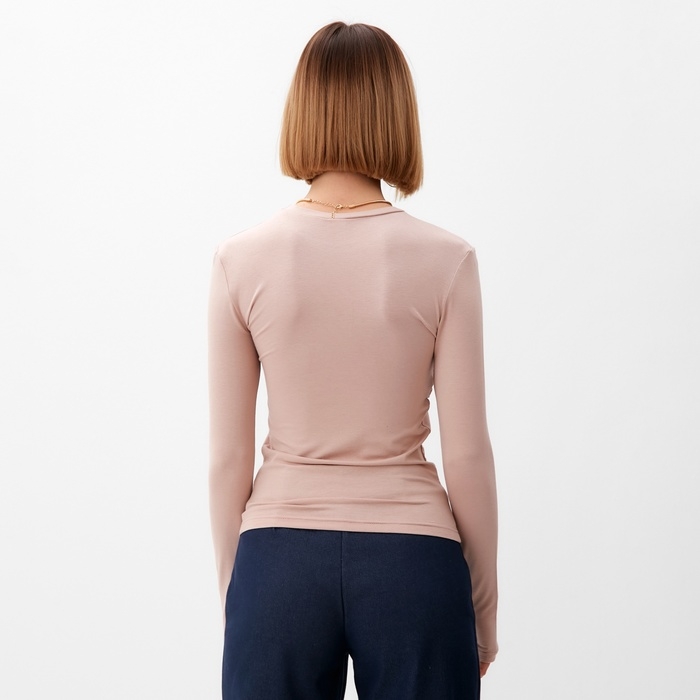 Лонгслив женский MINAKU: Casual Collection цвет тауп, р-р 42