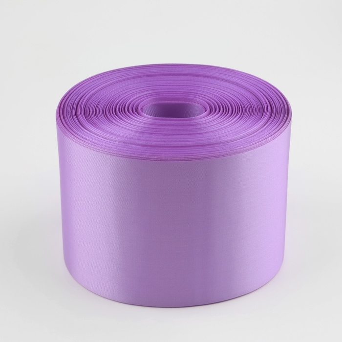 Лента атласная, 100 мм &times; 100 &plusmn; 5 м, цвет сиреневый