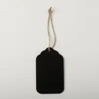 Меловой ценник &laquo;Бирка&raquo; 10&times;6, на верёвке, прямоугольник ступенька, (фасовка 10 шт.), цвет чёрный