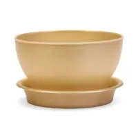 Горшок для цветов с поддоном 0,8 л d14 см h8 см "Фиалочка" кремовый