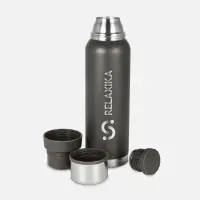 Термос Relaxika 1000 со стикерпаком, хаки