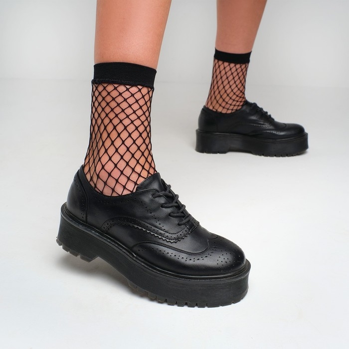 Носки женские &laquo;Муаж&raquo;, цвет чёрный, р-р 36-37 (23 см)