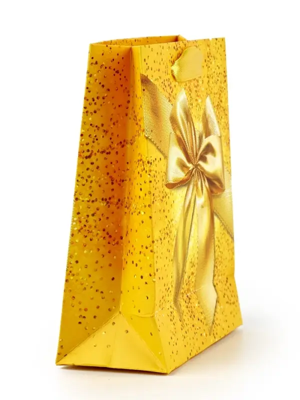 Пакет подарочный, упаковка, &laquo;Бант&raquo;, частичный лак, S 12 х 15 х 5.5 см