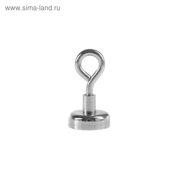 Магнит неодимовый с петлёй для авто, d 20 мм, сцепление 9 кг