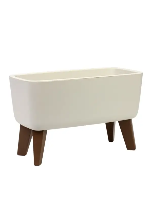 Кашпо для цветов &laquo;Флориан&raquo;, 4.2 л, 39&times;20&times;24.5 см, пластиковое, на ножках, белое