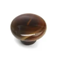 Ручка-кнопка CAPPIO, d=33 мм, акрил, цвет коричневый