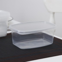 Набор контейнеров, 500 мл, 13,8&times;10,2 см, 5 шт, с крышкой, цвет прозрачный