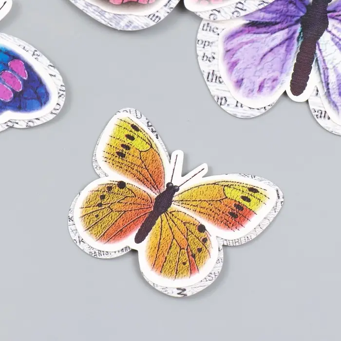 Набор магнитов на холодильник &laquo;Арт Узор. Газетные&raquo;, 12 шт., картон, двойные крылья, h=4-10 см