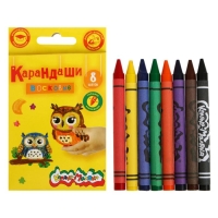Мелки восковые 8 цветов, &laquo;Каляка-Маляка&raquo;, круглые