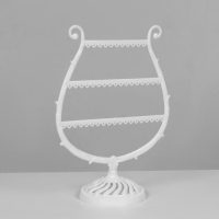 Подставка для украшений &laquo;Арфа&raquo;, 23 места, 10&times;20&times;27 см, цвет белый