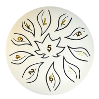 Глюкофон - музыкальный инструмент, цветок белый, 11 лепестков, 18 х 18 х 11 см