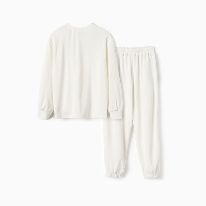 Костюм детский (свитшот, брюки) KAFTAN Plushy р.36 (134-140), белый Костюм детский (свитшот, брюки) KAFTAN Plushy р.36 (134-140), белый