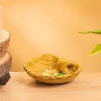 Подставка под благовония "Раковина с жемчужиной" керамика, цв. коричневый, 9х10,5х2 см