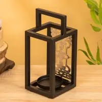 Подсвечник фонарь "Геральдика" 11х11х24,5 см, d 7,5 см, алюминий, железо