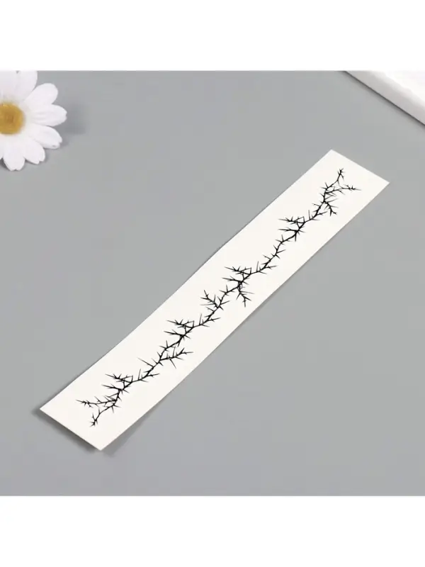 Переводная тату на тело чёрная &laquo;Браслет. Шипы&raquo;, 20&times;3 см