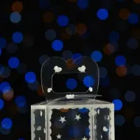 Складная прозрачная коробка из PVC, для упаковки подарков, &laquo;Сердце&raquo;, 6&times;6&times;10 см