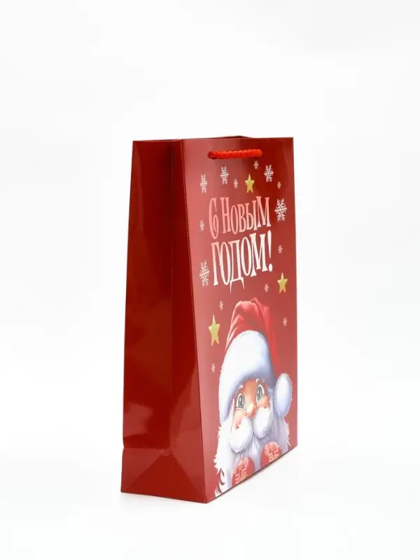 Пакет подарочный &laquo;Новогодняя сказка&raquo;, с ободком, 31 &times; 11 &times; 40 см