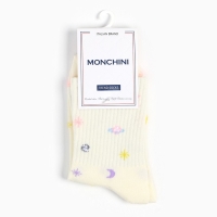 Носки женские, цвет бежевый/космос, размер 38-40