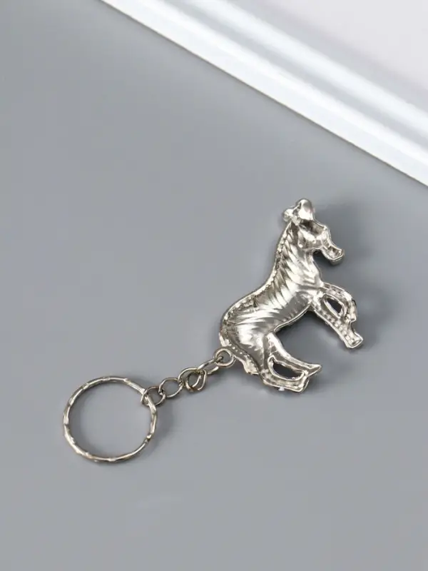 Брелок металл, эмаль "Зебра" 4х4,8х0,5 см