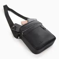 Сумка мужская, 21*7*25 см, отд на молнии, 2 н/карман, длин рег.ремень, черный