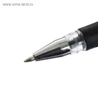 Ручка гелевая DENISE, пулевидный пишущий узел 0.5 мм, чернила чёрные, с резиновым упором