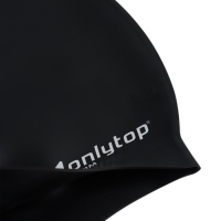 Шапочка для плавания силиконовая 49 гр, цвет черный