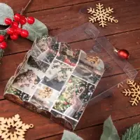 Коробка для печенья, кондитерская новогодняя упаковка, &laquo;Прекрасный вечер&raquo;, 12&times;12&times;3 см