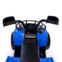 Электромобиль &laquo;Квадроцикл&raquo;, EVA колёса, кожаное сидение, цвет синий