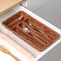 Лоток для столовых приборов &laquo;Вуди&raquo;, 36&times;20&times;5 см, 4 отделения