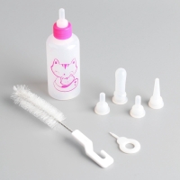 Набор для вскармливания &laquo;Пушистое счастье&raquo; для котят, 60 мл, с 4 сосками и ёршиком