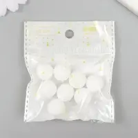 Бусина силикон &laquo;Круглая с фаской&raquo; белая d=1.5 см