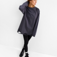 Лонгслив женский MINAKU: One Most Brand, цвет графит, ONESIZE