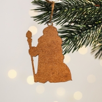 Ёлочная игрушка новогодняя «Дед мороз», на Новый год, хдф, 6,4 х 9 Ёлочная игрушка новогодняя «Дед мороз», на Новый год, хдф, 6,4 х 9