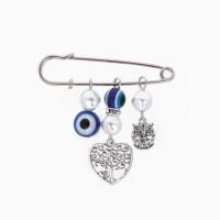 Булавка-оберег «Дерево семейного счастья», 5см, цвет синий в серебре Булавка-оберег «Дерево семейного счастья», 5см, цвет синий в серебре