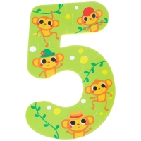 Мягкий пазл для малышей &laquo;Учим цифры: Животные&raquo;, 5 пазлов, Крошка Я