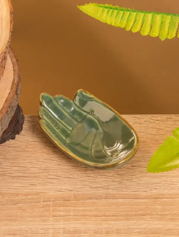 Подставка под благовония "Ладонь Будды" керамика, цв. МИКС, 10х6х2 см